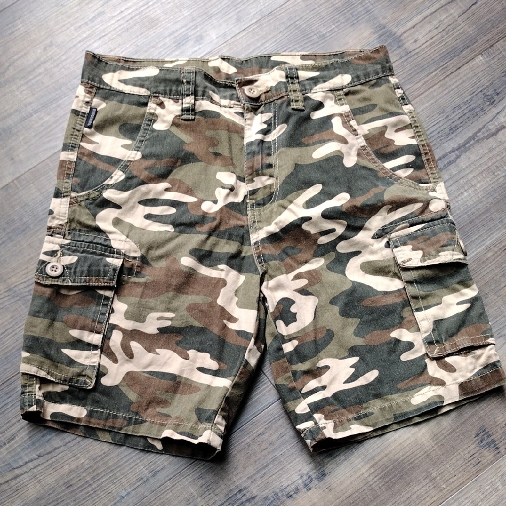 Ring of Fire Green and Brown Camouflage Shorts